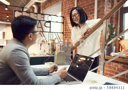 Young Asian Business People in Office 59894311