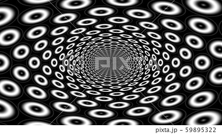 Abstract Psychedelic Tunnnel Made of Targets - 3D Illustration 59895322