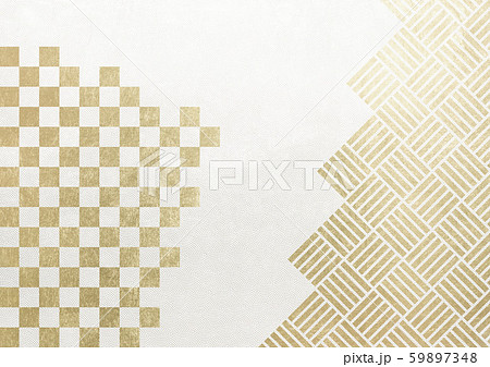 鮫小紋　12ライン　市松　算木　（背景素材） 59897348