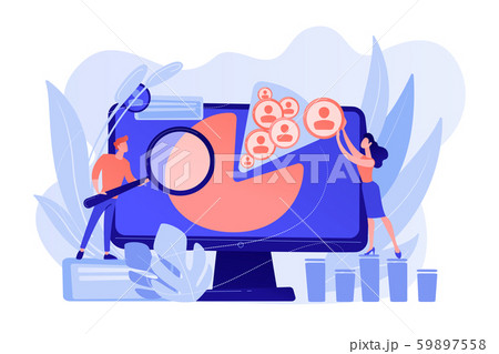 Social media management concept vector illustration. 59897558