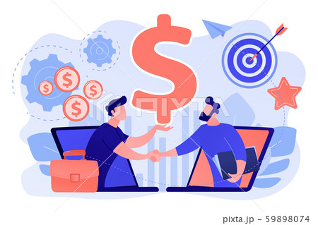Business-to-business sales concept vector illustration. Business-to-business sales concept vector illustration. 59898074