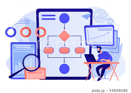 Business process automation BPA concept vector illustration. 59898086