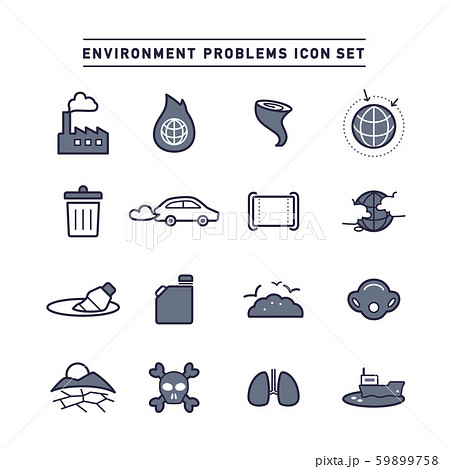 ENVIRONMENT PROBLEMS ICON SET 59899758