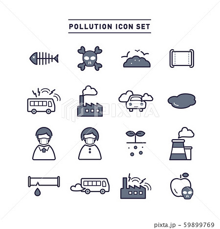 POLLUTION ICON SET 59899769