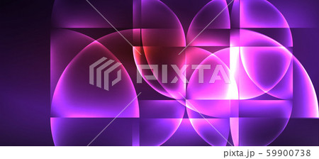 Dynamic lines and shapes, glass neon glowing effect. Modern neon glow geometric shapes, great design 59900738