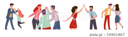 High five. Happy people informal greeting, group expressing friendship. Colleagues together meeting High five. Happy people informal greeting, group expressing friendship. Colleagues together meeting 59901867