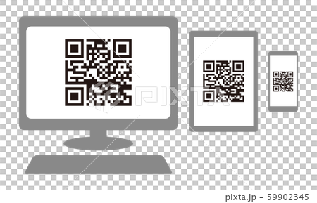 QR code reading screen vector illustration 59902345
