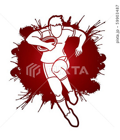 Rugby player action cartoon sport graphic vector Rugby player action cartoon sport graphic vector 59903487
