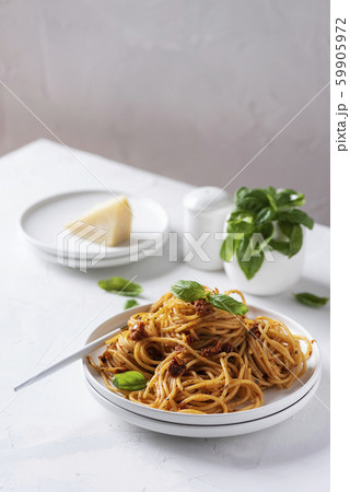 Italian pasta with dried tomatoes Italian pasta with dried tomatoes 59905972