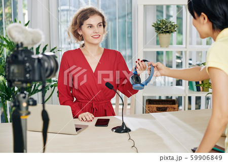 Preparing for filming video 59906849