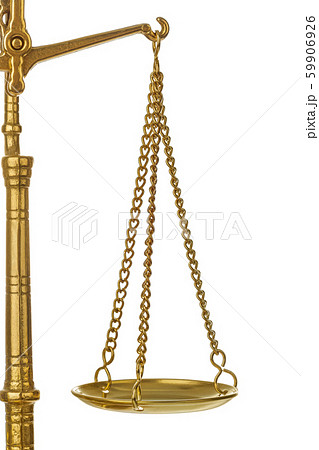 Golden weight balance scale 59906926