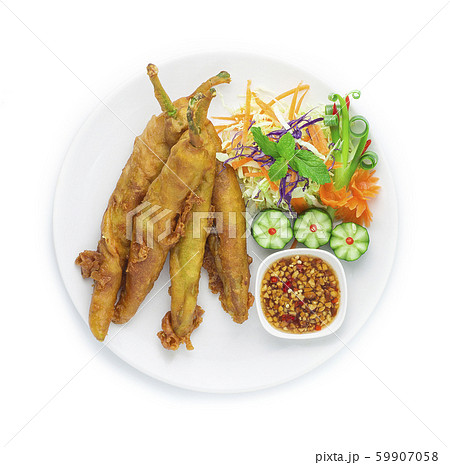 Deep Fried Crispy Chili Peppers Stuffed with Deep Fried Crispy Chili Peppers Stuffed with 59907058
