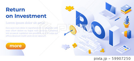 Return On Investment, ROI, Business Conceptual Banner. 59907250