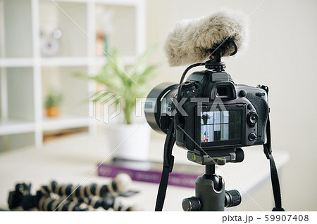 Digital camera with fluffy microphone Digital camera with fluffy microphone 59907408