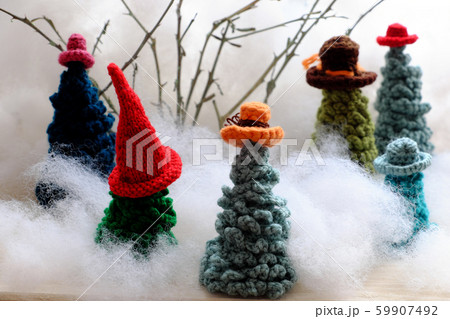 green Christmas tree, handmade ornament for winter holiday at wintertime for home decor green Christmas tree, handmade ornament for winter holiday at wintertime for home decor 59907492