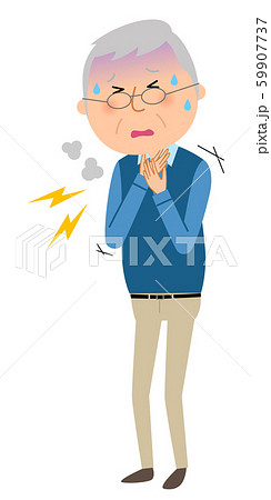 シニア男性 シニア男性 喉 痛み シニア男性 シニア男性 喉 痛み 59907737