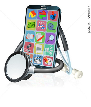Mobile Phone Health Medical App Stethoscope Design Mobile Phone Health Medical App Stethoscope Design 59908146