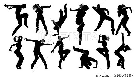 Street Dance Dancer Silhouettes 59908187