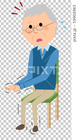 Senior man shivering Senior man shivering 59908965
