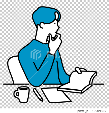 Men indulging in reading 59909307