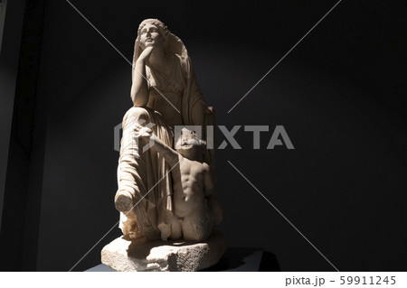 ancient roman head marble sculpture isolated on ancient roman head marble sculpture isolated on 59911245