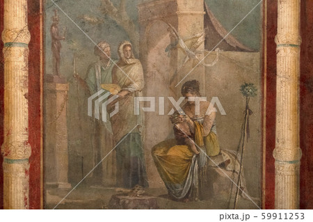 ancient roman painting pompei detail ancient roman painting pompei detail 59911253