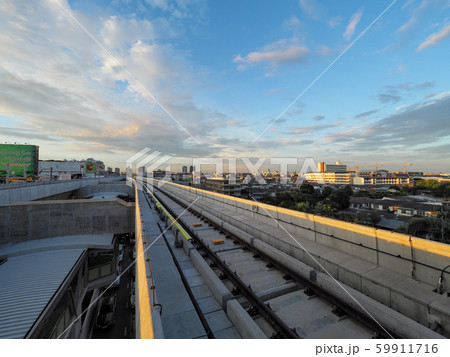 バンコク・BTSサムロン駅からの眺め view from Samrong st. Thailand バンコク・BTSサムロン駅からの眺め view from Samrong st. Thailand 59911716
