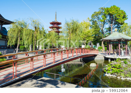 川崎大師 平間寺 やすらぎ橋とつるの池 （神奈川県川崎市川崎区） 2019年11月現在 59912064