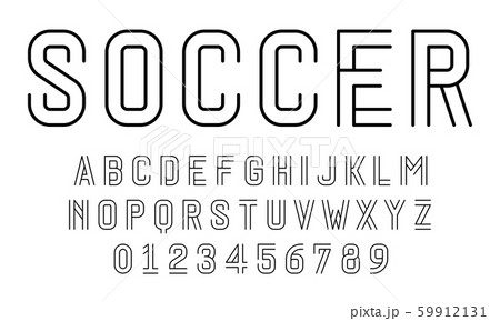 Set of alphabets font modern design with lines 59912131
