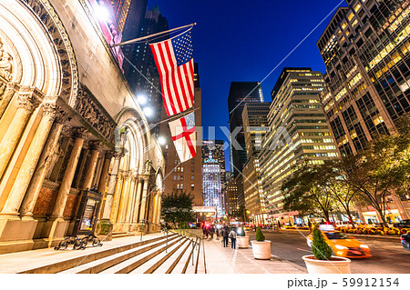 《ニューヨーク》マンハッタンの夜景・ミッドタウンの街並み 59912154