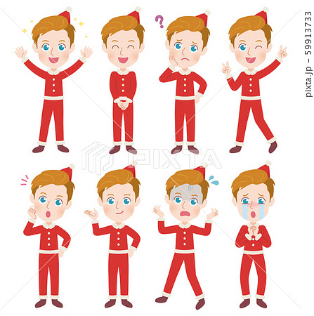 外国人男性　クリスマス　イラスト 59913733