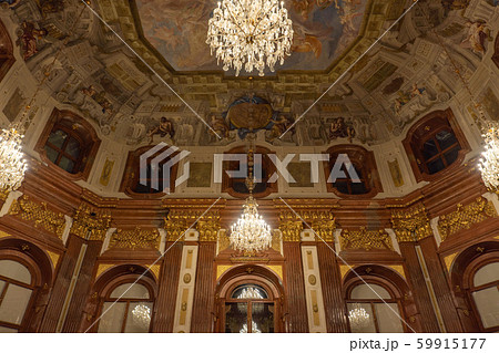 VIENNA, AUSTRIA - October 2019: Interior from Belvedere palace in Vienna. The construction of the 59915177