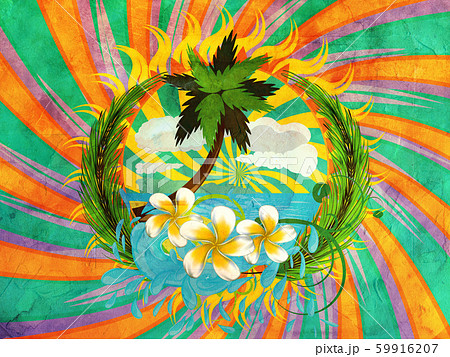 Grunge tropic island 59916207