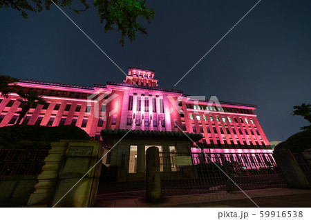 日本の横浜都市景観 神奈川県庁舎・キングの塔(夜景) 日本の横浜都市景観 神奈川県庁舎・キングの塔(夜景) 59916538