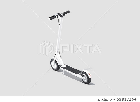 Blank white electric scooter mock up, back side view 59917264
