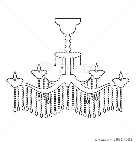 Chandelier icon outline black color vector Chandelier icon outline black color vector 59917632