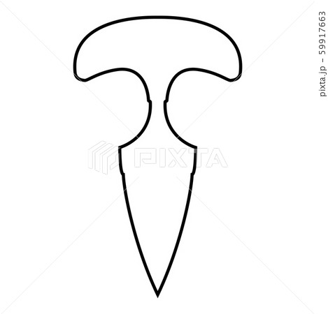 Knuckles knife icon outline black color vector Knuckles knife icon outline black color vector 59917663