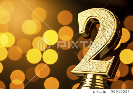 Second placed runner up gold award trophy Second placed runner up gold award trophy 59919032