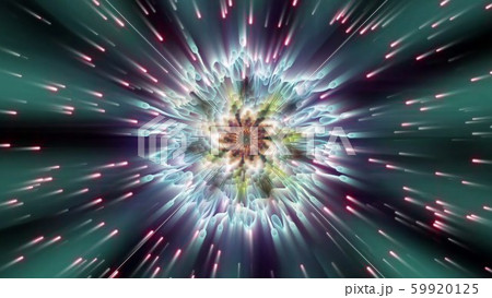 Abstract Shiny Space Flower FlyThrough - 3D Illustration Abstract Shiny Space Flower FlyThrough - 3D Illustration 59920125