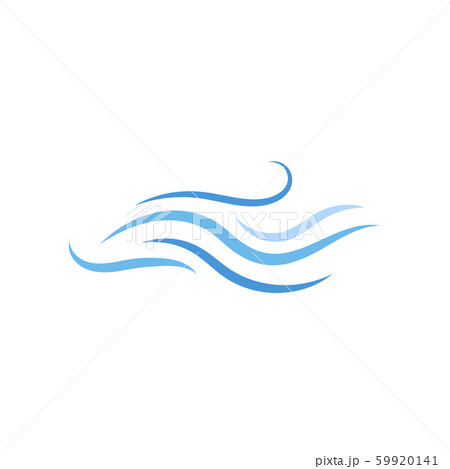 Blue water wave object icon vector background 59920141