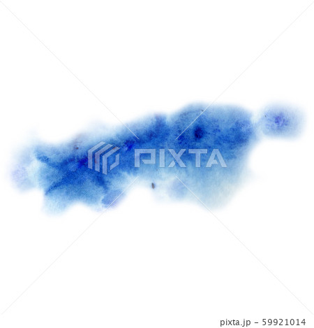 Abstract blue watercolor paper splash shapes isolated. Abstract aquarelle for background, texture 59921014