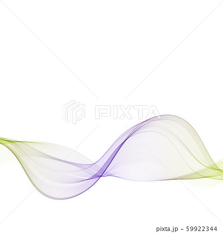Abstract background with color waves Wave green and blue 59922344