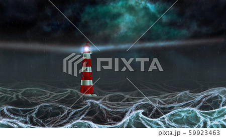 Dark Sea and Lighthouse 59923463