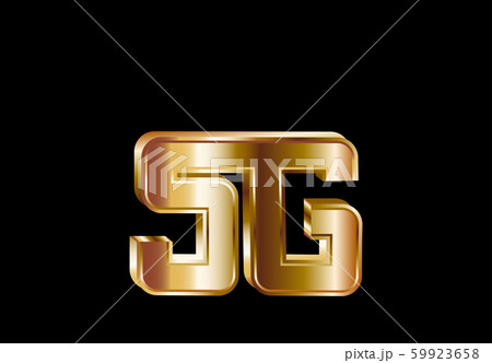 Sign. Massive 3D golden 5G sign. High speed internet technology. illustration Sign. Massive 3D golden 5G sign. High speed internet technology. illustration 59923658