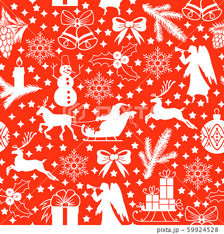 Pattern seamless with Christmas symbols 59924528