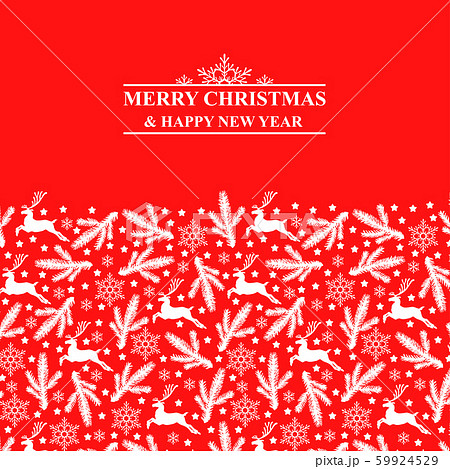Christmas card with deer, fir branches and Christmas card with deer, fir branches and 59924529