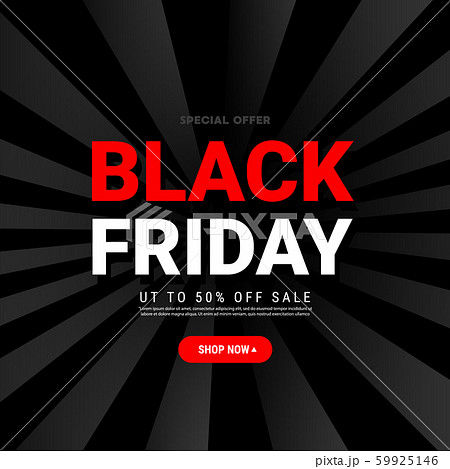 Black friday sale discount banner with text on Black friday sale discount banner with text on 59925146