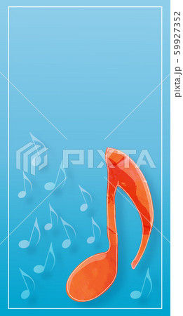 Abstract music background with watercolor notes. vector illustrator. 59927352