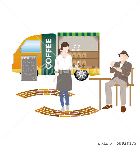移動コーヒーショップ3 59928175
