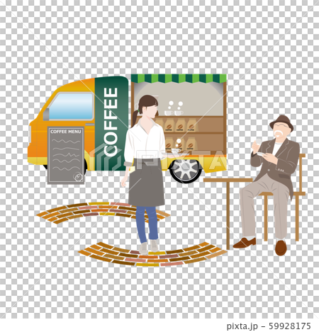 移動コーヒーショップ3 59928175